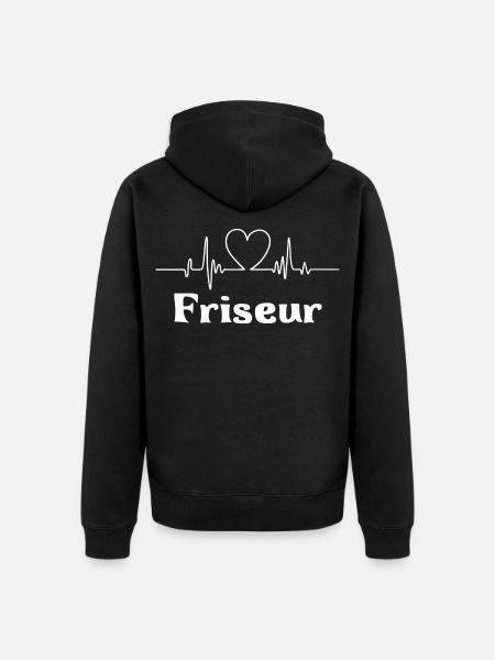 Friseur - Frisör - Unisex Premium Bio Zip Hoodie - Schwarz