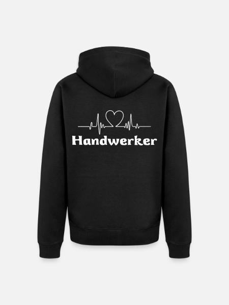Handwerker - Unisex Premium Bio Zip Hoodie - Schwarz