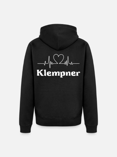 Klempner - Unisex Premium Bio Zip Hoodie - Schwarz