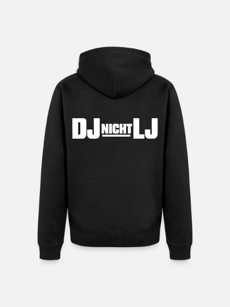 DJ nicht LJ Veranstaltungstechnik Deejay - Unisex Premium Bio Zip Hoodie - Schwarz