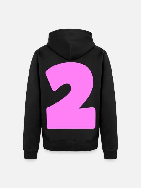 2 - Unisex Premium Bio Zip Hoodie - Schwarz