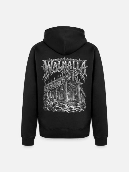 Walhalla – Odins Halle - Unisex Premium Bio Zip Hoodie - Schwarz