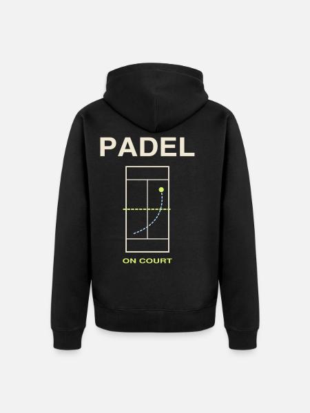 Padel On Court - Unisex Premium Bio Zip Hoodie - Schwarz