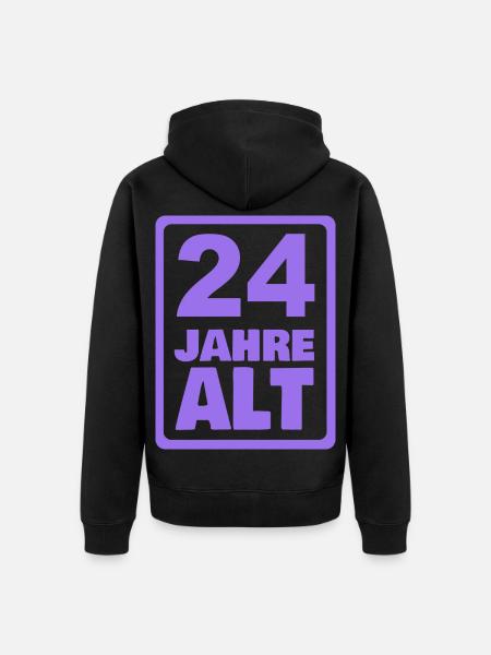 Alt 24 - Unisex Premium Bio Zip Hoodie - Schwarz