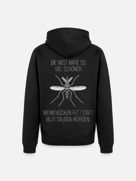 Diese Drecks-Mücken - Unisex Premium Bio Zip Hoodie - Schwarz