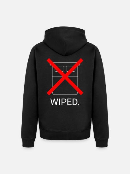 Minimalist Wiped Gaming Design - Unisex Premium Bio Zip Hoodie - Schwarz
