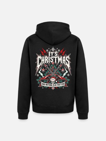 It's Christmas – Metal Fans - Unisex Premium Bio Zip Hoodie - Schwarz
