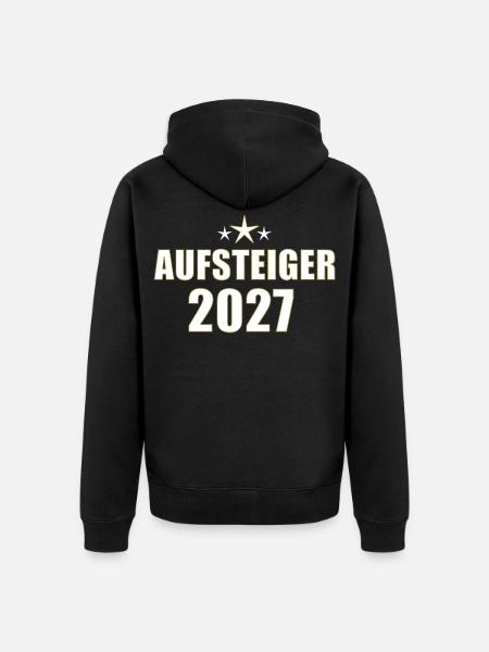 Aufsteiger 2027 - Unisex Premium Bio Zip Hoodie - Schwarz