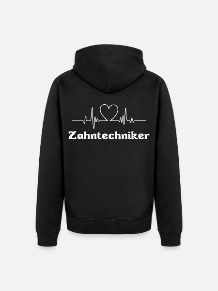 Zahntechniker - Unisex Premium Bio Zip Hoodie - Schwarz