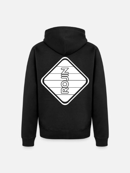 Rojin - Unisex Premium Bio Zip Hoodie - Schwarz