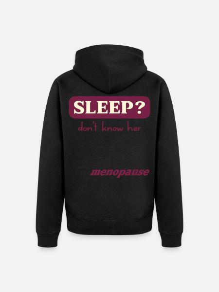 Frauen Schlaf in den Wechseljahren - Unisex Premium Bio Zip Hoodie - Schwarz