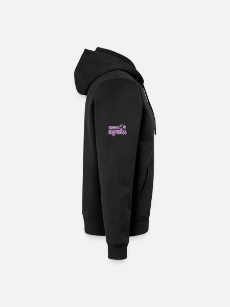Choose Happiness - Unisex Premium Bio Zip Hoodie - Schwarz