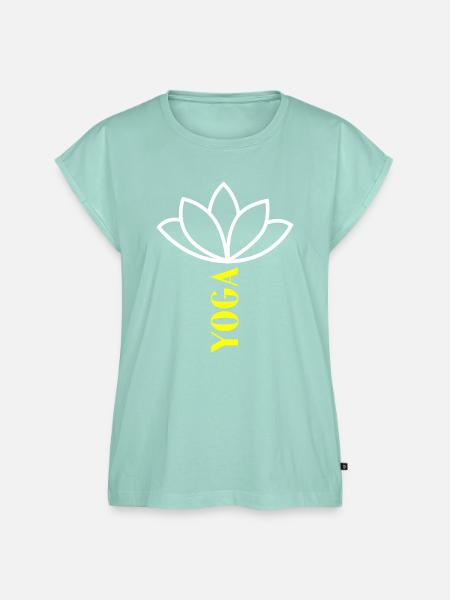 Yoga Lotusblume Lotusblüte Namaste - Frauen Premium Bio Top - Mint 