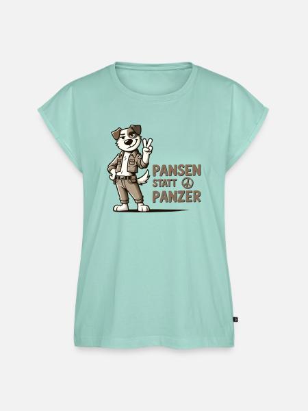 Pansen statt Panzer - Frauen Premium Bio Top - Mint