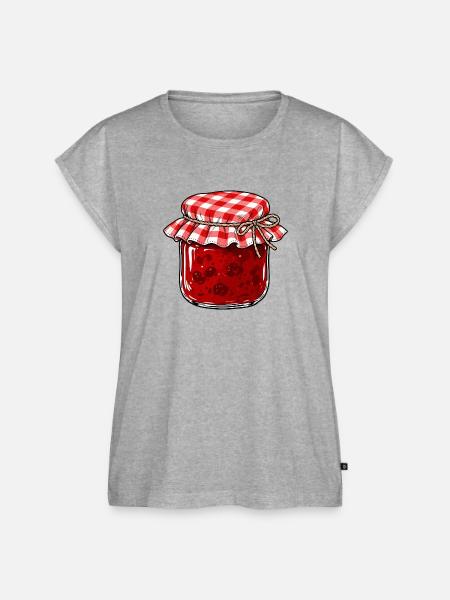 Omas Marmelade – Retro Marmeladenglas - Frauen Premium Bio Top - Grau meliert