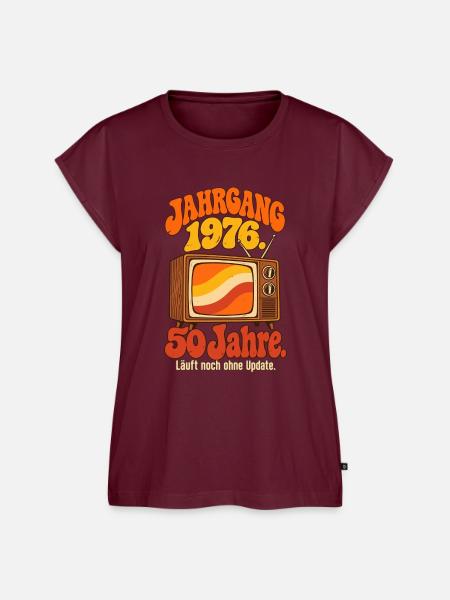 Jahrgang 1976 Läuft ohne Update - Frauen Premium Bio Top - Burgunderrot
