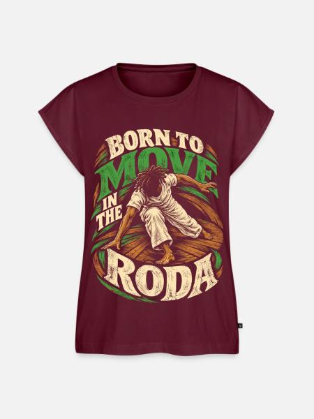 Capoeira Move In The Roda - Frauen Premium Bio Top - Burgunderrot