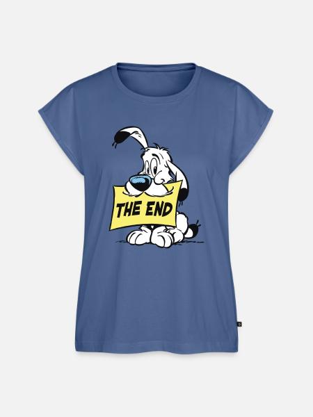 Asterix & Obelix - Idefix 'The End' - Frauen Premium Bio Top - Taubenblau