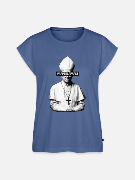 Papperlapapst - Frauen Premium Bio Top - Taubenblau