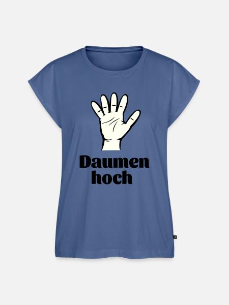 Daumen hoch - Frauen Premium Bio Top - Taubenblau