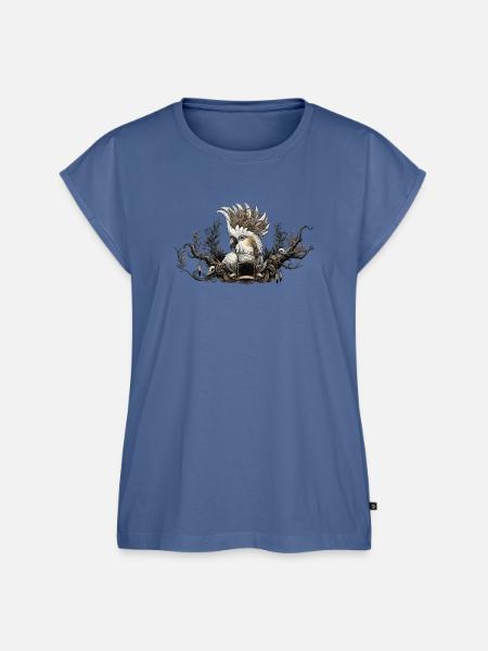 Majestätischer Steampunk-Papagei - Frauen Premium Bio Top - Taubenblau