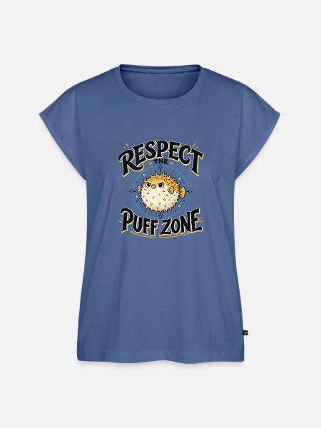 Respect the Puff Zone – Stachelpuffer - Frauen Premium Bio Top - Taubenblau