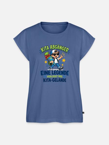 Kita Abgänger Legende - Frauen Premium Bio Top - Taubenblau