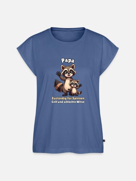 Papa - Frauen Premium Bio Top - Taubenblau