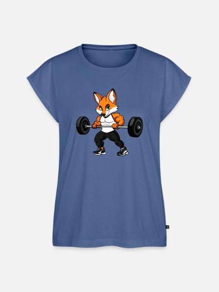 Fuchs Fitness - Frauen Premium Bio Top - Taubenblau