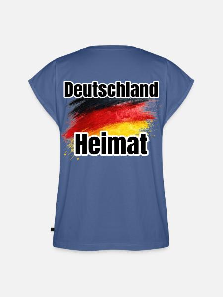 Deutschland Heimat Flaggenkunst - Frauen Premium Bio Top - Taubenblau