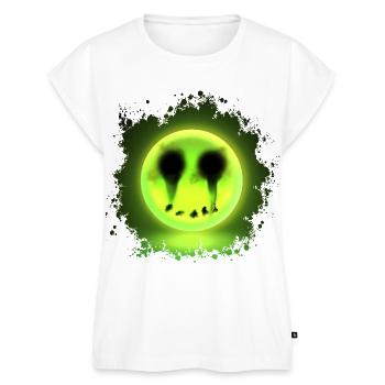 Glowmoji - Frauen Premium Bio Top - Weiß - Vorne - AI Model Female 172 light (172cm)
