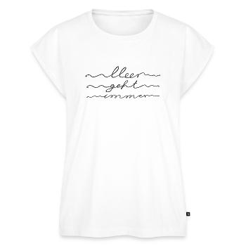 Meer geht immer, Urlaub am Meer, Nordsee, Ostsee - Frauen Premium Bio Top - Weiß - Vorne - AI Model Female 172 light (172cm)