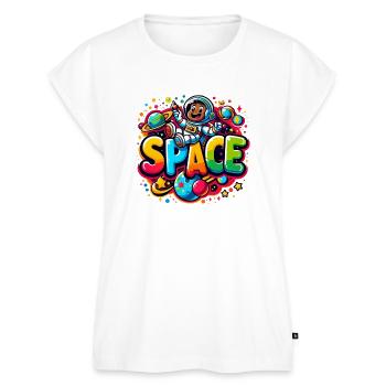 Space Astronautenkind - Frauen Premium Bio Top - Weiß - Vorne - AI Model Female 172 light (172cm)