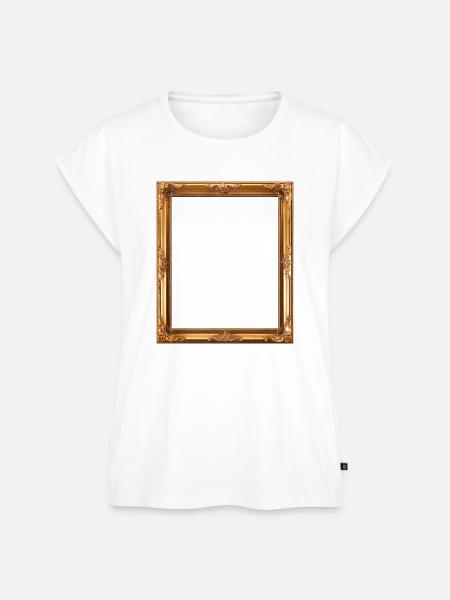 Goldener Bilderrahmen - Frauen Premium Bio Top - Weiß