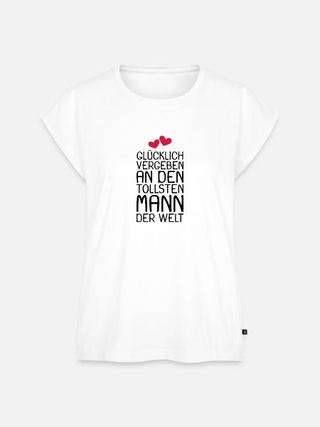 Glücklich vergeben Geschenk - Frauen Premium Bio Top - Weiß