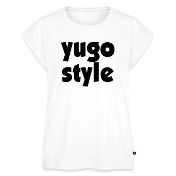 Yugo style - united style of Balkan - Frauen Premium Bio Top - Weiß - Vorne - AI Model Female 172 light (172cm)