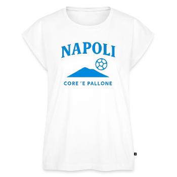 Napoli Core Pallone Logo - Frauen Premium Bio Top - Weiß - Vorne - AI Model Female 172 light (172cm)