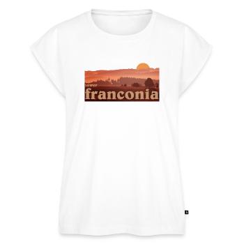 Unterfranken - Lower Franconia - Frauen Premium Bio Top - Weiß - Vorne - AI Model Female 172 light (172cm)