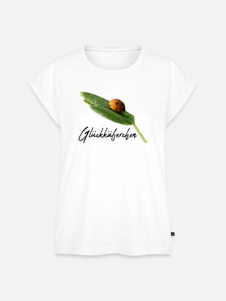 Glückskäferchen Marienkäfer Glücksbringer - Frauen Premium Bio Top - Weiß