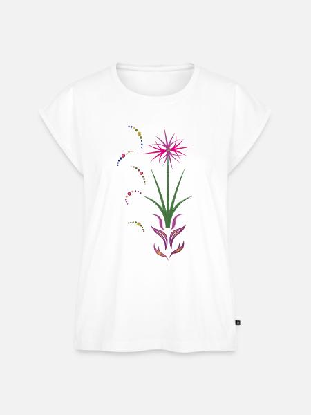 Blumenranke, Ornament - Frauen Premium Bio Top - Weiß