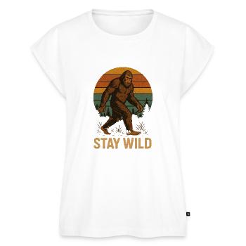 Stay Wild - Frauen Premium Bio Top - Weiß - Vorne - AI Model Female 172 light (172cm)