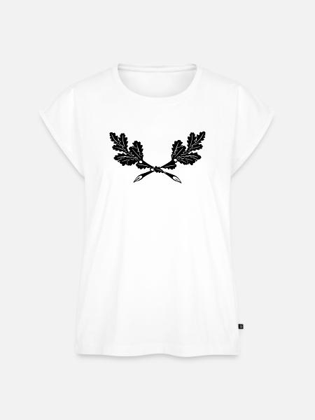 Eiche Logo Jäger 2 - Frauen Premium Bio Top - Weiß