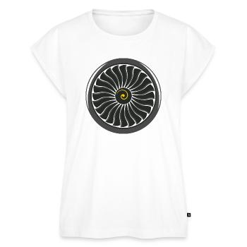 Turbine (Farben änderbar Color variabel) - Frauen Premium Bio Top - Weiß - Vorne - AI Model Female 172 light (172cm)