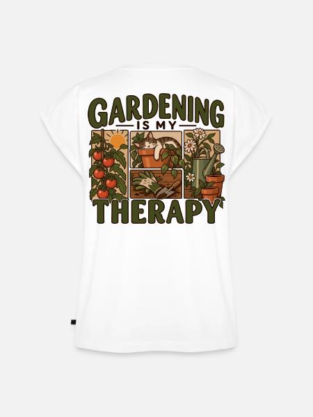 Gardening Is My Therapy - Frauen Premium Bio Top - Weiß