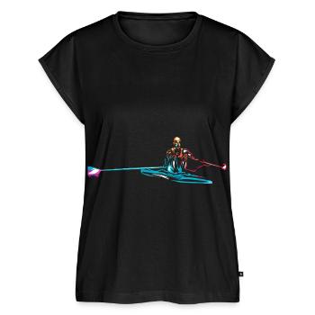 Ehrgeizige Rudermannschaft Zieleinlauf - Frauen Premium Bio Top - Schwarz - Vorne - AI Model Female 172 light (172cm)