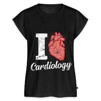 Kardiologie - Frauen Premium Bio Top - Schwarz - Vorne - AI Model Female 172 light (172cm)