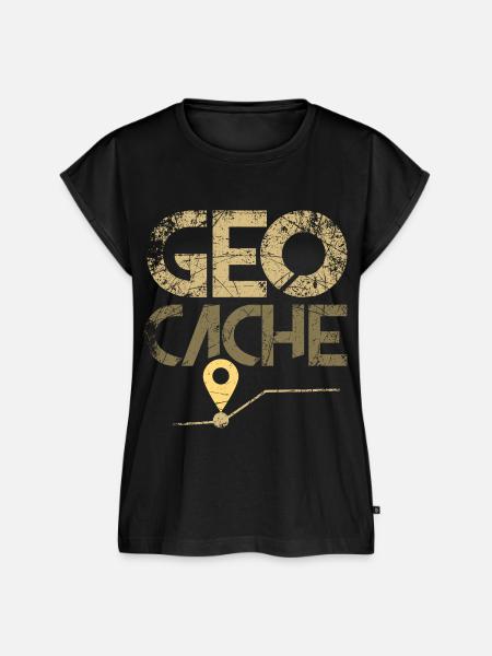 Geocache Geocaching Geocatcher Geocatcherin - Frauen Premium Bio Top - Schwarz