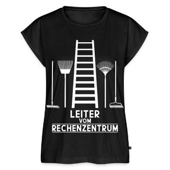 LEITER RECHENZENTRUM - Frauen Premium Bio Top - Schwarz - Vorne - AI Model Female 172 light (172cm)
