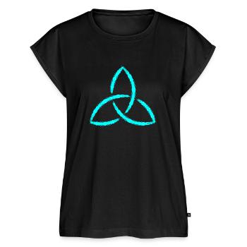 Keltisches Symbol Triquetra Endlos Geschenk - Frauen Premium Bio Top - Schwarz - Vorne - AI Model Female 172 light (172cm)