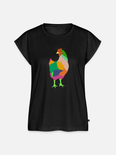 Huhn - Frauen Premium Bio Top - Schwarz